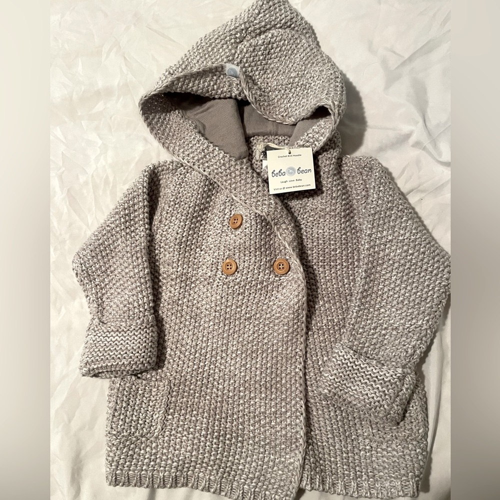 Baby coat knit button